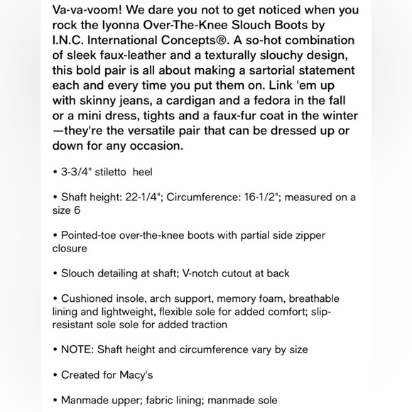 I.N.C. International Concepts Single Boot! - Picture 3 of 3